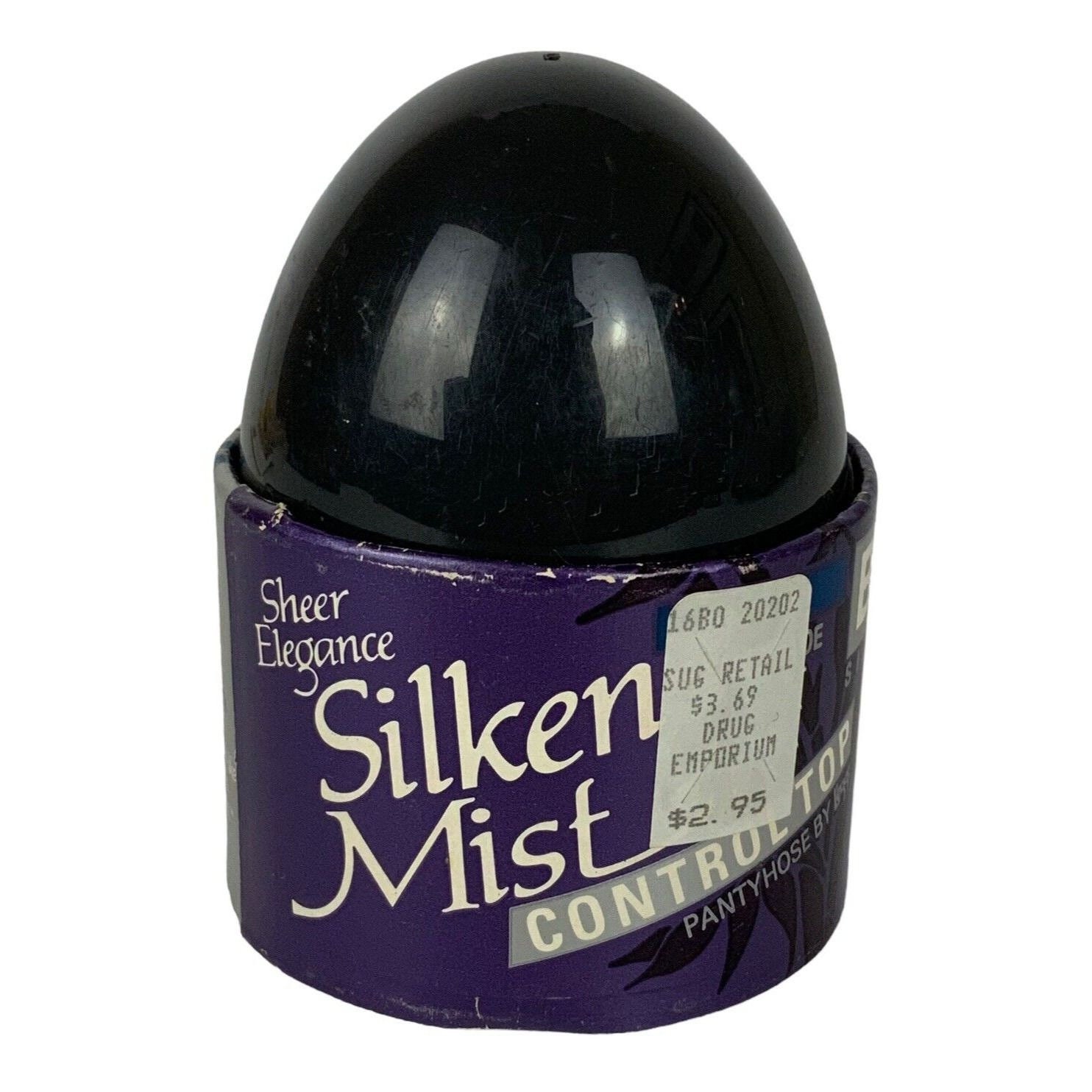 Leggs Silken Mist Pantyhose in Egg Size B Medium Navy Blue Control Top USA  