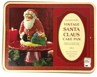 Williams Sonoma Vintage Santa Claus 3D Cake Pan Nordic Ware Christmas Baking NEW