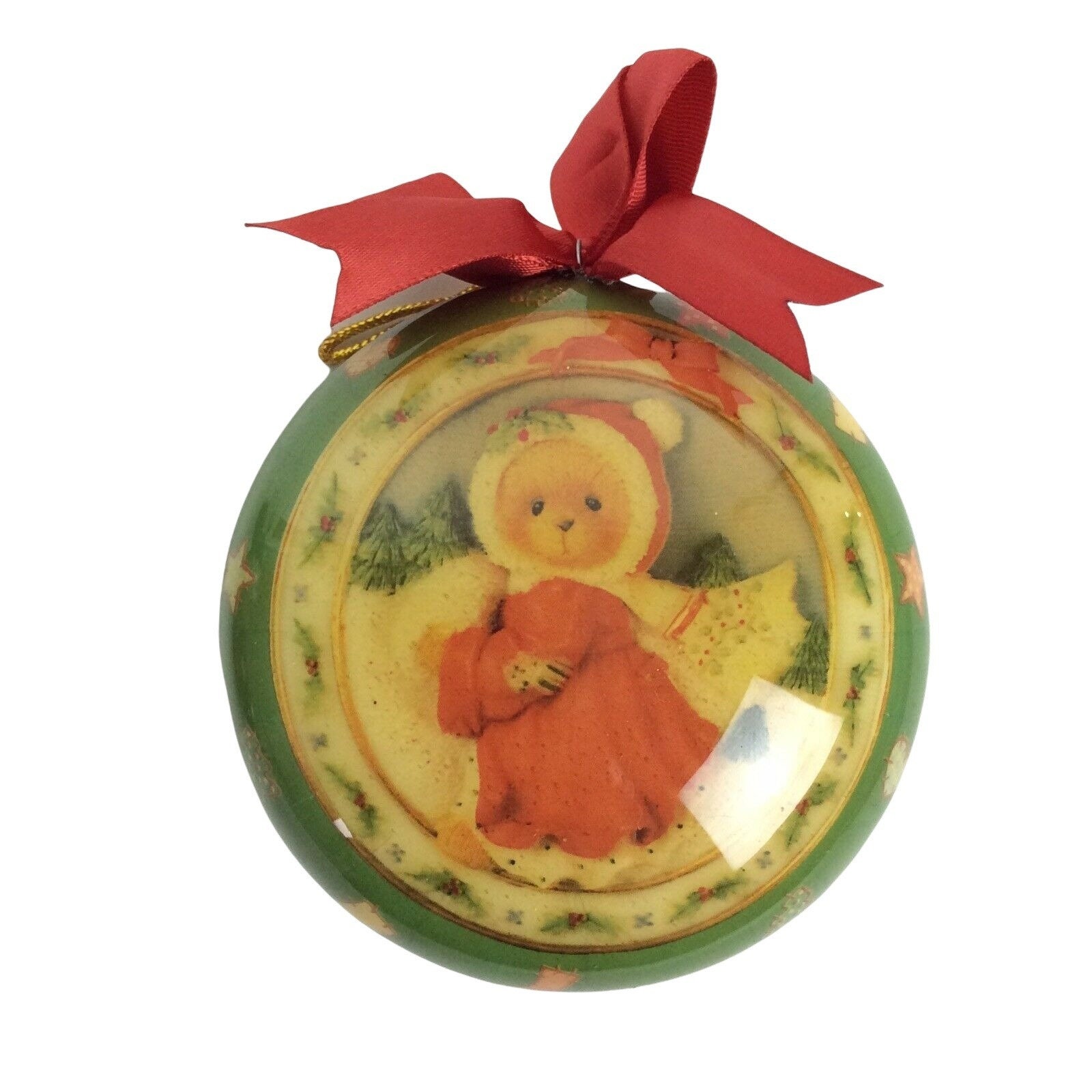 Cherished Teddies 2 Christmas Ornaments Holiday Bears Red Etsy Ireland