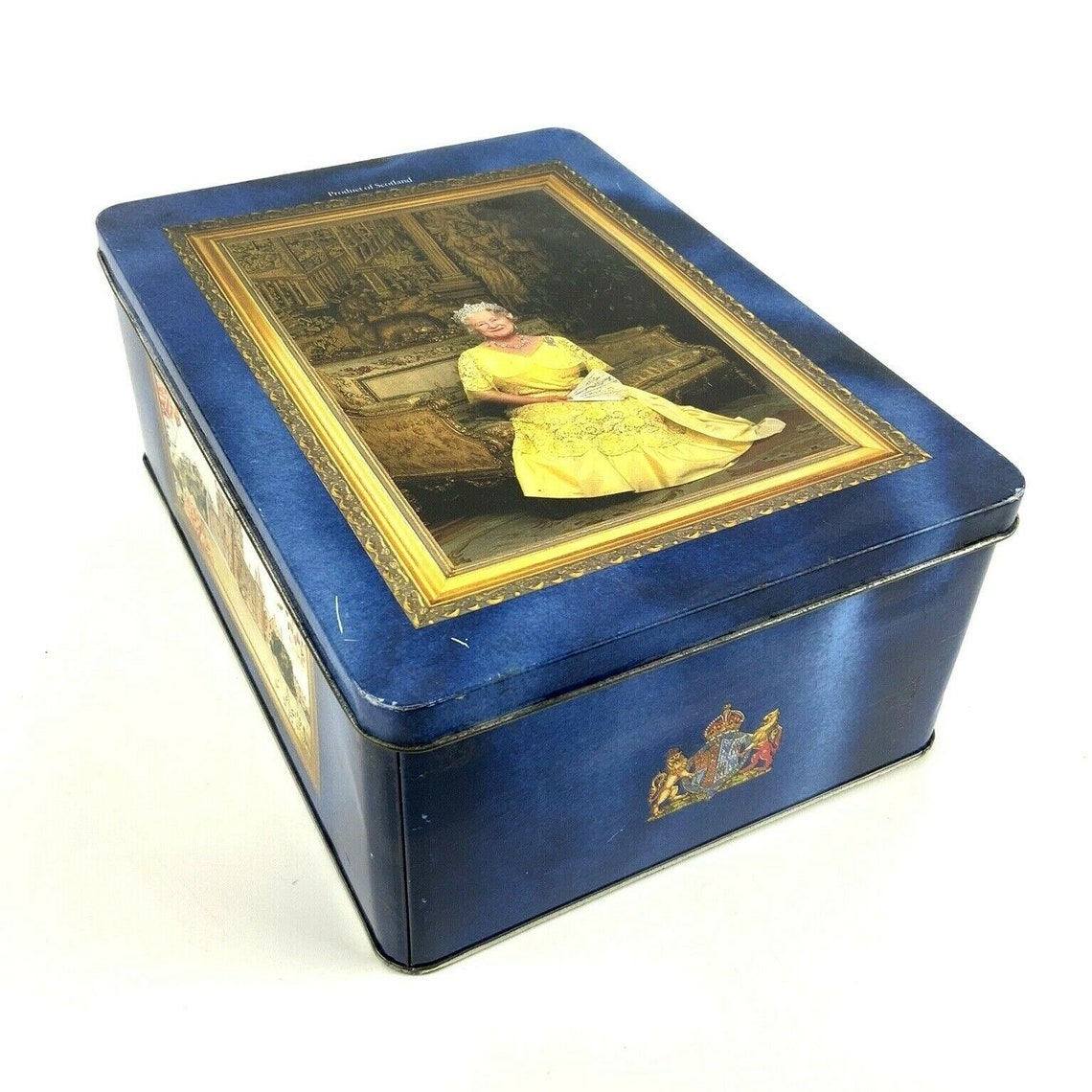 Walkers Shortbread Tin Queen Mother 9x6 Container Cookies Etsy