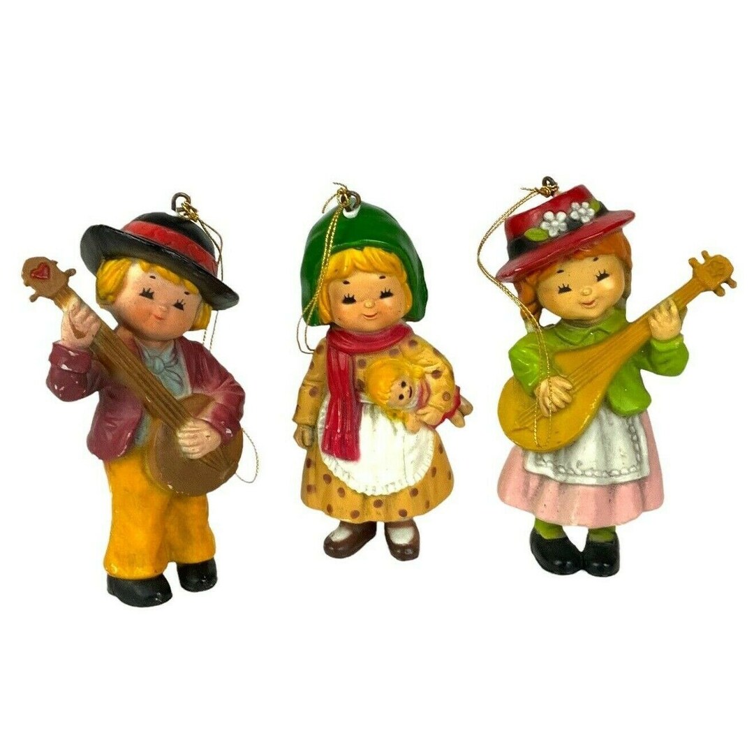 Bradford Novelty Christmas Ornaments Set of 3 Children 1980s Etsy