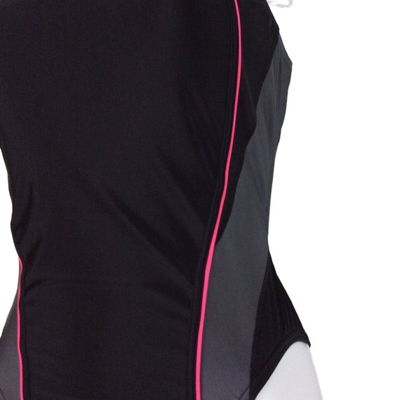 Speedo Pro LT Womens Swimsuit Size 6 Black Pink T… - image 3