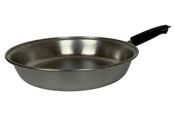 Revere Ware Patriot Ware Tri-Ply Stainless Steel Skillet 10 inch Vintage 1950s-60s