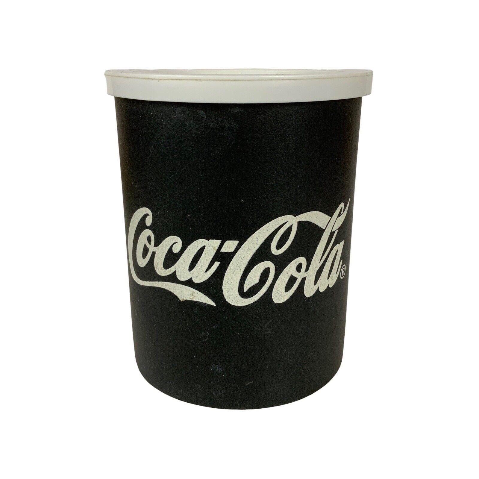 Coca-cola Koozie Canned Drink Holder Foam & Hard Plastic Black