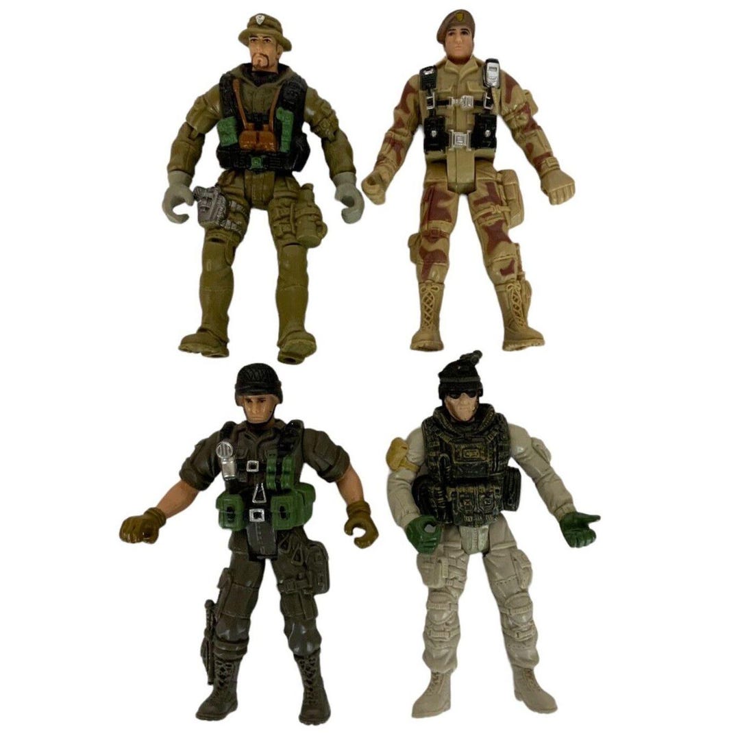 Chap Mei Military Action Figures Lot of 4 Tactical Soldiers
