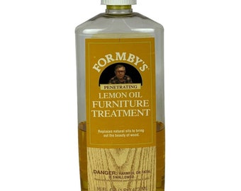 Formbys Penetrating Lemon Oil Furniture Treatment 16 oz Bottle 50% Full Vintage