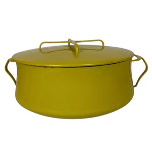 Dansk Kobenstyle IHQ France Yellow Enamel Dutch Oven 8 qt 12 inch Vintage