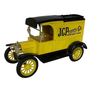 Vintage J.C. Penney Co Delivery Truck Diecast Coin Bank Replica 1913 Ford Model T