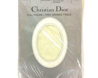 Christian Dior Full Figure Pantyhose Size 2X Alabaster Sandalfoot NEW