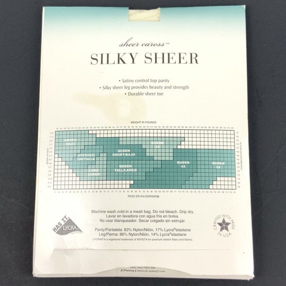 JCPenney Sheer Caress Pantyhose Plus Size 4X Bone Ivo… Gem