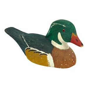 Handcrafted Wooden Mallard Duck by Jennings Decoy Co St Cloud MN Artist Signed