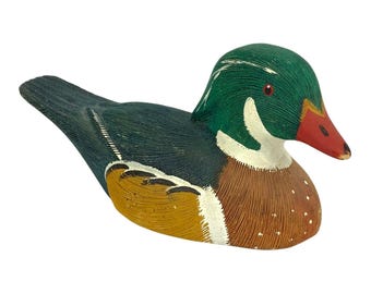 Handcrafted Wooden Mallard Duck by Jennings Decoy Co St Cloud MN Artist Signed