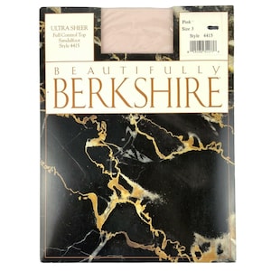 Berkshire Ultra Sheer Control Top Pantyhose Sandalfoot Size 3 L Pink Nylon USA