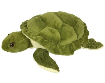 Wishpets Green Sea Turtle Jolene Green Plush 21 inch Stuffed Animal Cuddly 2004