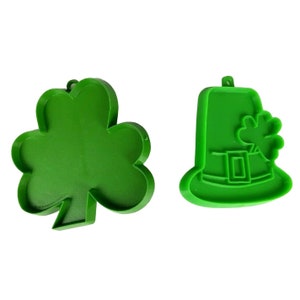 Saint Patrick’s Day Cookie Cutter Lot Plastic Shamrock Leprechaun Hat Hallmark