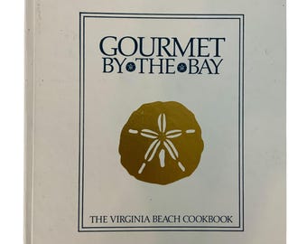 Libro de cocina de Virginia Beach Gourmet By The Bay, segunda edición, 1989, tapa dura