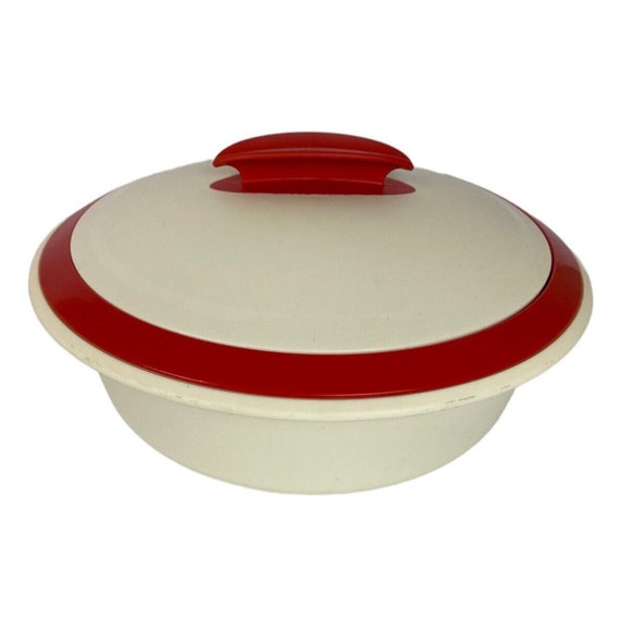 Tupperware Legacy Microwave Lidded Casserole Dish Red White 5804 5805 5806  