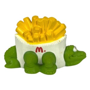 McDonalds Happy Meal Toy French Fries Alligator Dinosaur Fryosaurus Vintage 1990