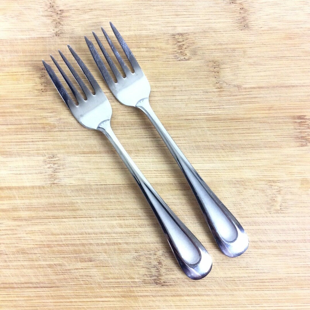 Oneida Satin Sand Dune Lot of 2 Salad Forks Stainless Steel Etsy