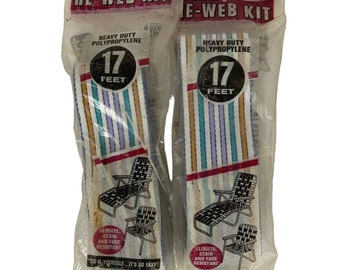 Wellington Lawn Furniture Webbing 2 Pkgs 2.25 x 17 ft Each Multicolor Stripe