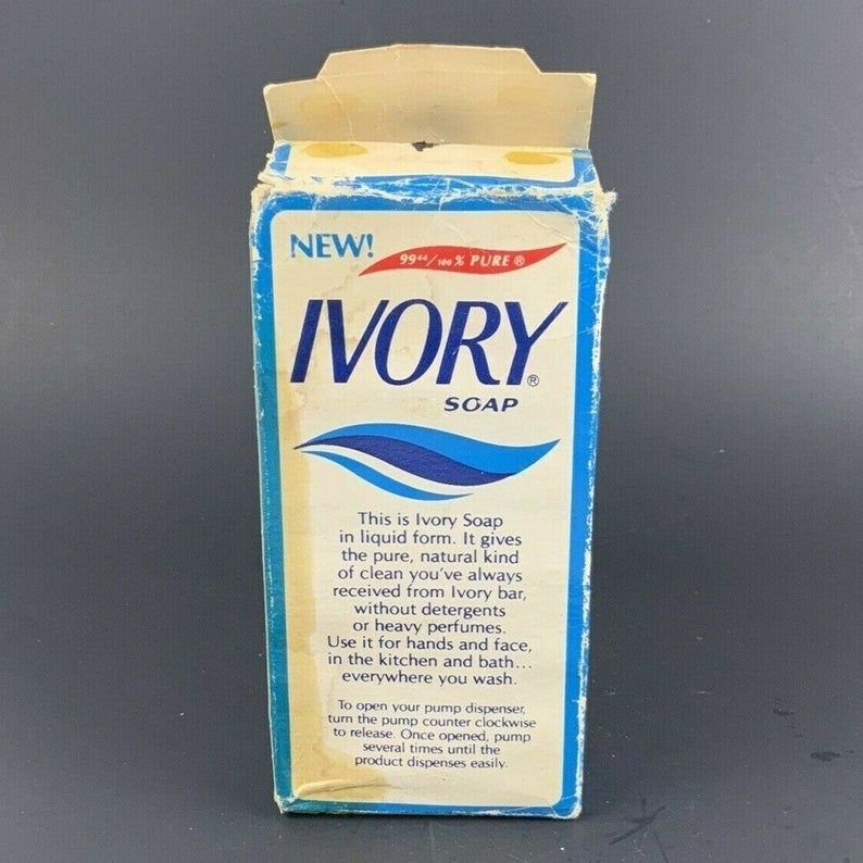 Ivory Liquid Soap 9 Fl Oz Original Box Advertising Vintage Etsy