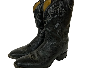 Vintage 1990s Leather Tony Lama Size Mens 10.5 EE US Cowboy Boots