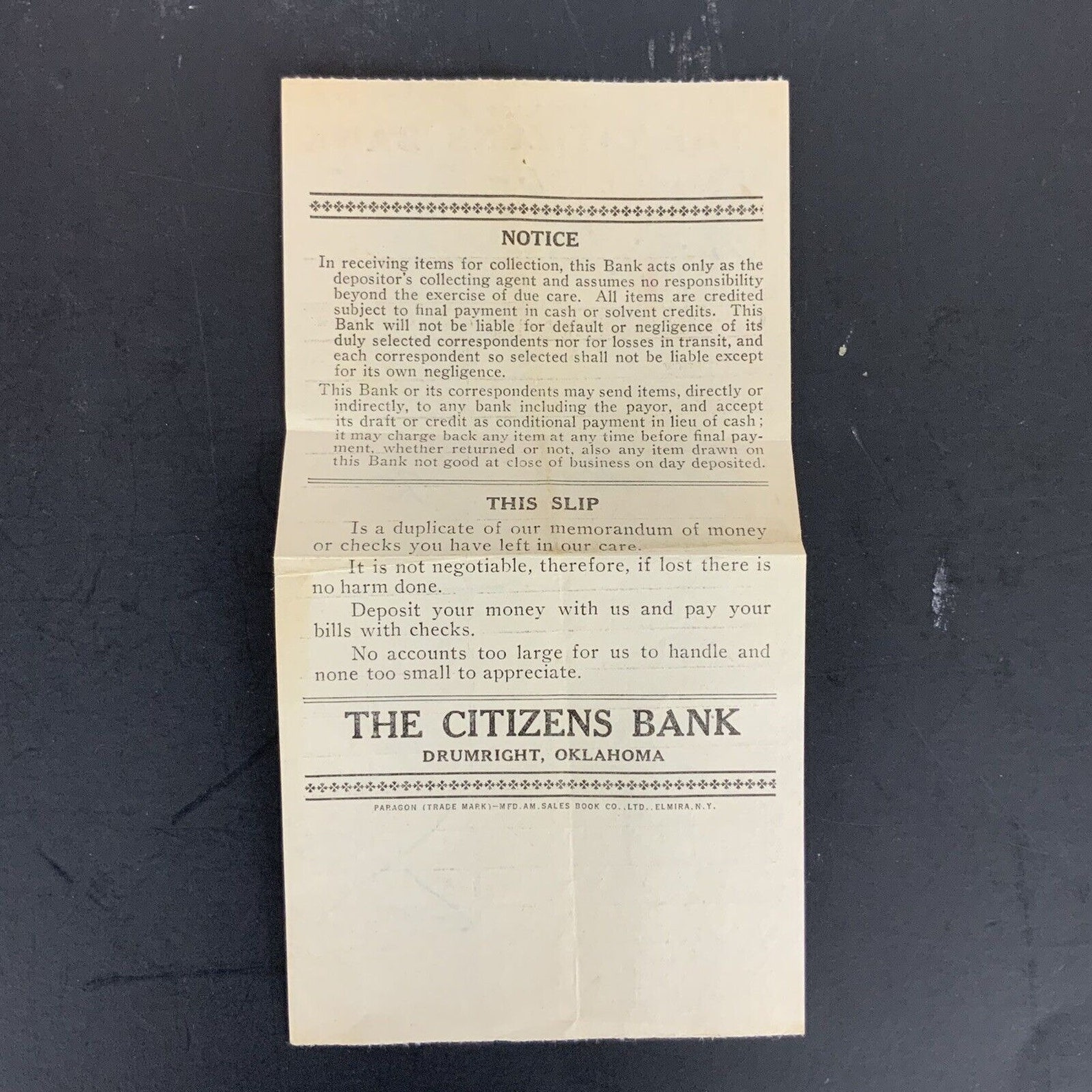 Deposit Slips 1934 1935 the Citizens Bank Shamrock Oklahoma - Etsy