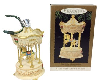 Hallmark Keepsake 1995 Magic Collectors Series Carousel Ornament Light Sound