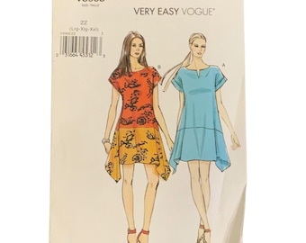 Vogue Patterns V8968 Misses Loose Fitting Dress Sewing Pattern Sizes L-2XL 2014