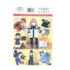 Vogue Craft Doll Clothes Sewing Pattern 9442 For 18 inch Dolls By Linda Carr