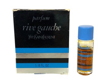 Vintage Yves Saint Laurent Rive Gauche Mini Perfume Sample 1/8 fl oz USED 75% full