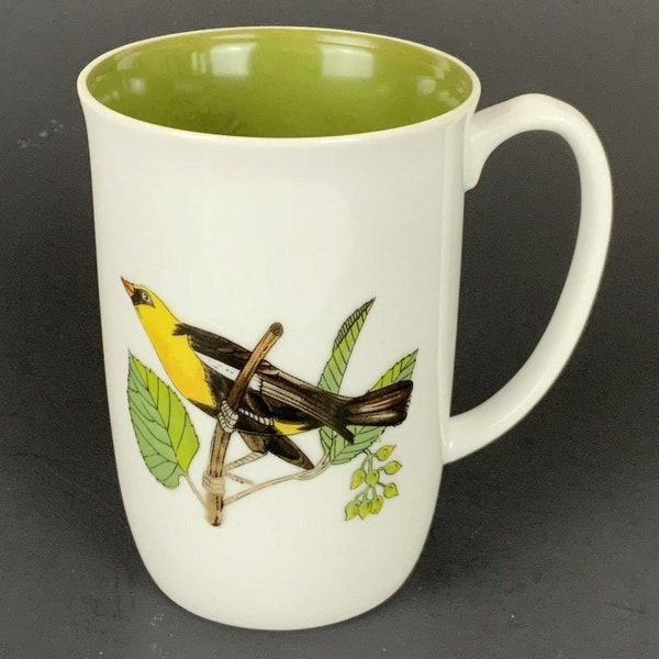 Fitz & Floyd for Neiman Marcus Yellow Finch 8 oz Mug Collectors Bird Series 1975