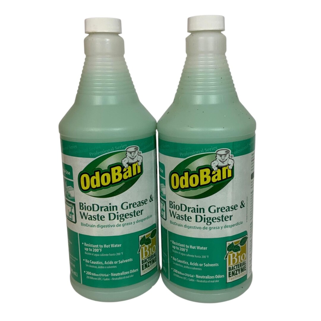 Lot of 2 Odoban Biodrain Grease and Waste Digester Professional Series ...