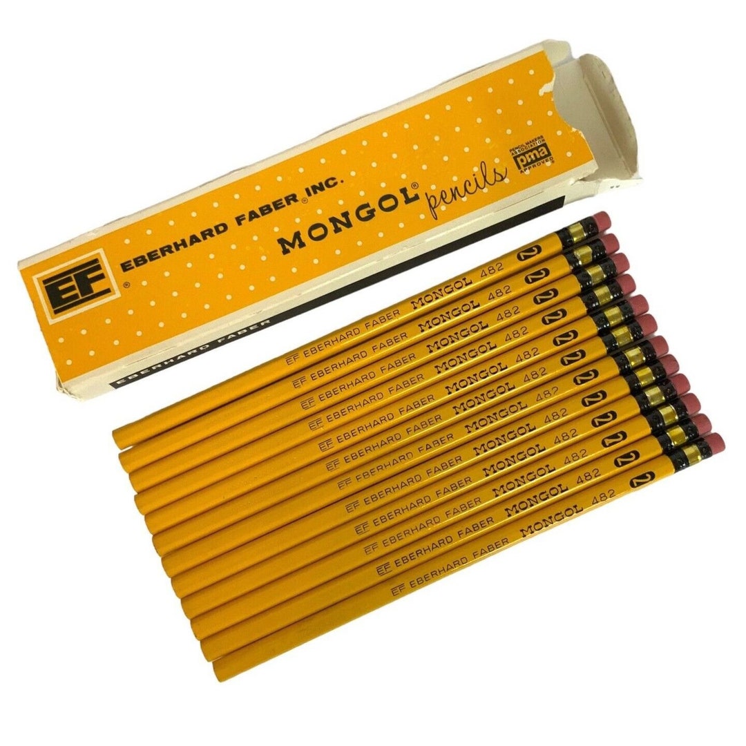 Eberhard Faber EF Mongol 482 No 2 Writing Pencils Gold Band Etsy