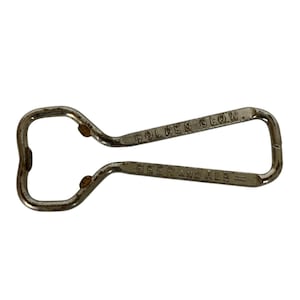 Vintage Golden Glow Beer Ale Bottle Opener Metal Barware Collectible Church Key