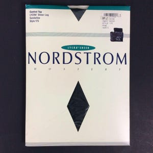 Nordstrom Pantyhose Size C Large Pine Green Control Top Sheer Sandalfoot