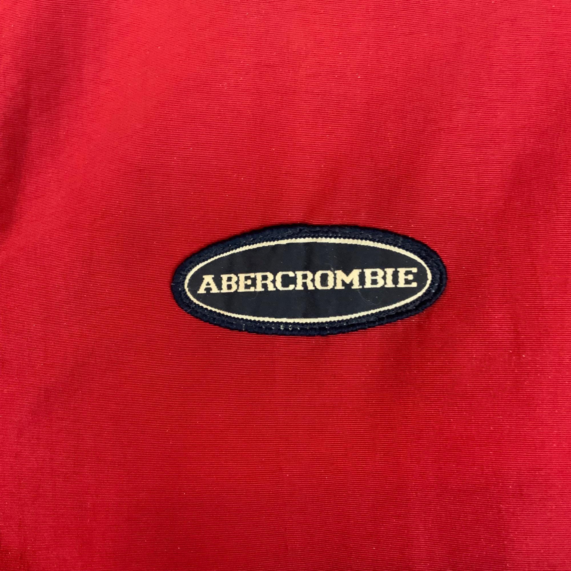 Abercrombie & Fitch Mens Red 1/4 Zip Jacket XL Performance Gear