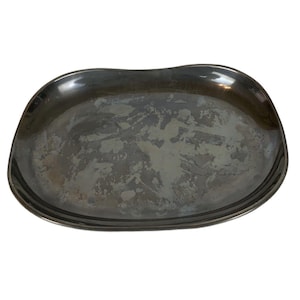 Wilton Armetale Boston Large Oval Serving Tray Glossy Pewter Retired Pattern