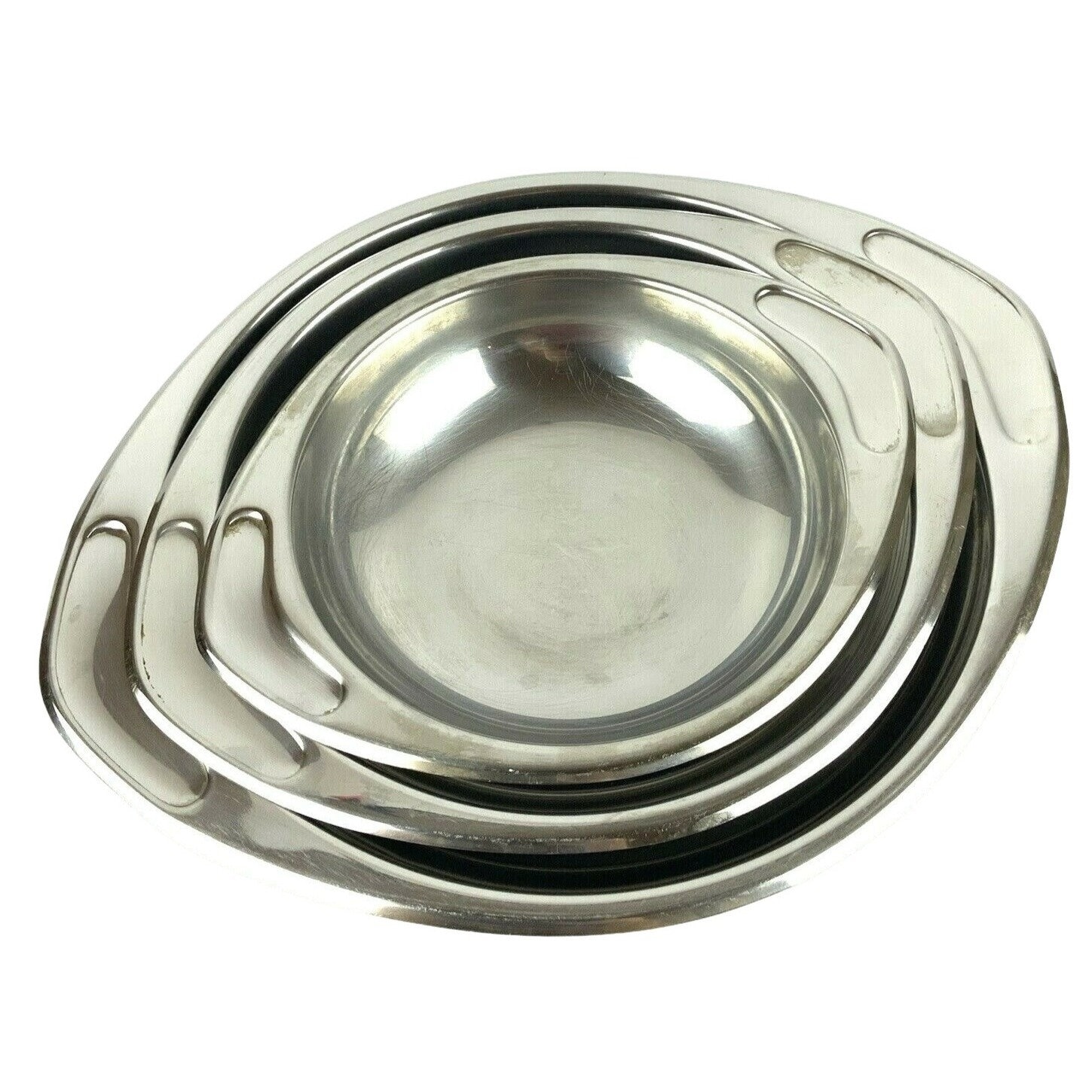 AMC Classic 3 Nesting Serving Bowls Set 1810 Stainless Steel Etsy