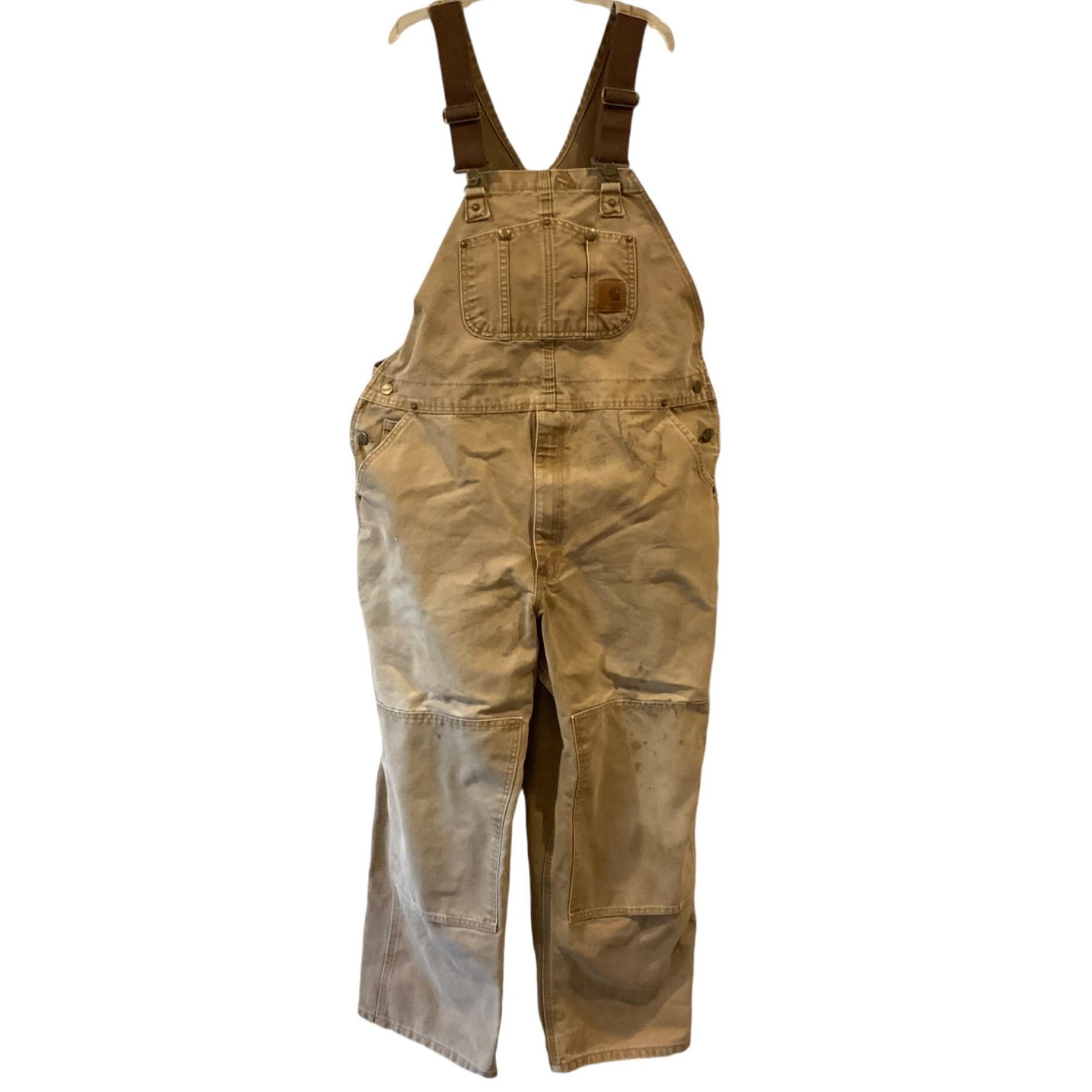 【USA-vintage】carhartt cover-all 80s 90s Mens Vintage 80s/90s Carhartt Quilted Insulated Overall Bibs