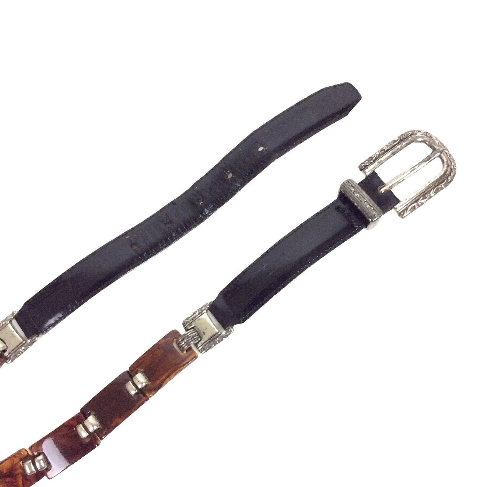 Brighton Ladies Belt Medium Brown Faux Tortoise Shell Links  display picture 3