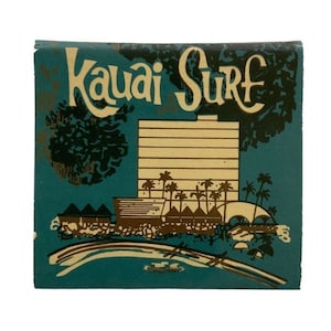 Kauai Surf Hawaii Matchbook Tiki Polynesian Hotel Ephemera Surfing Unstruck