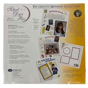 Creative Memories Original 12x12 School Days Pages 15 Sheets 30 Pages NEW Sealed