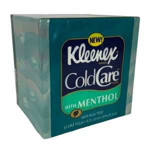 Kleenex Brand Cold Care with Menthol Facial Tissues 60 ct Box 1996 Discontinued