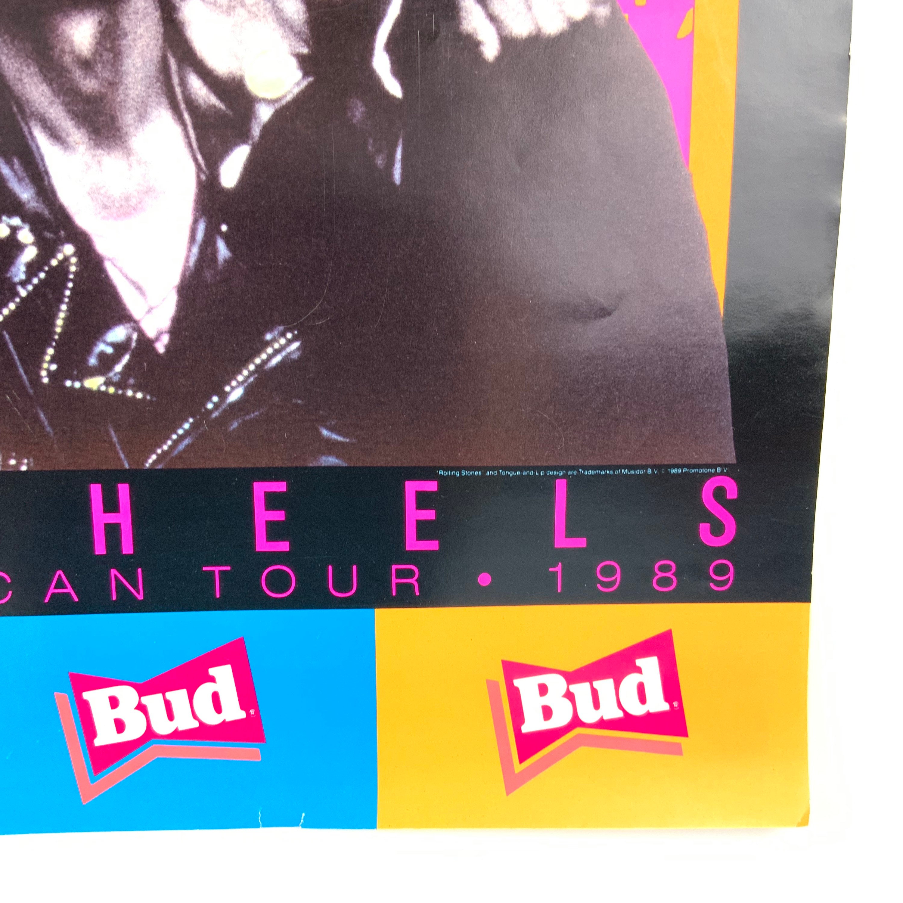 Rolling Stones Budweiser Steel Wheels North American Tour Poster