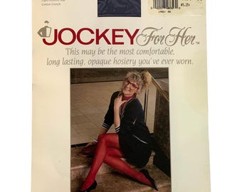 Jockey For Her Fashion Opaques Medium Tall Persian Plum Pantyhose Vintage 1988