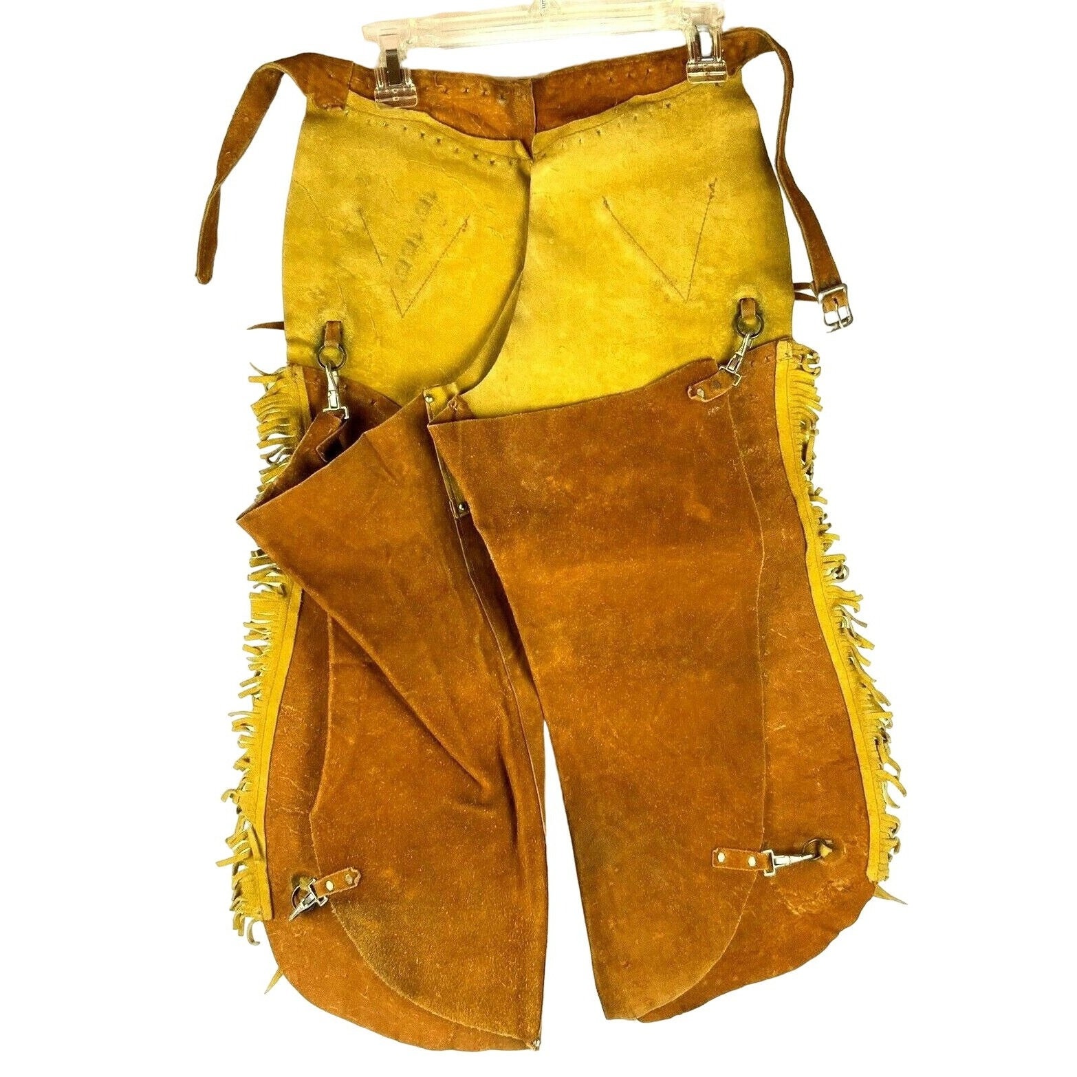 Childrens Western Vest Chaps Suede Leather Studs Fringe Etsy