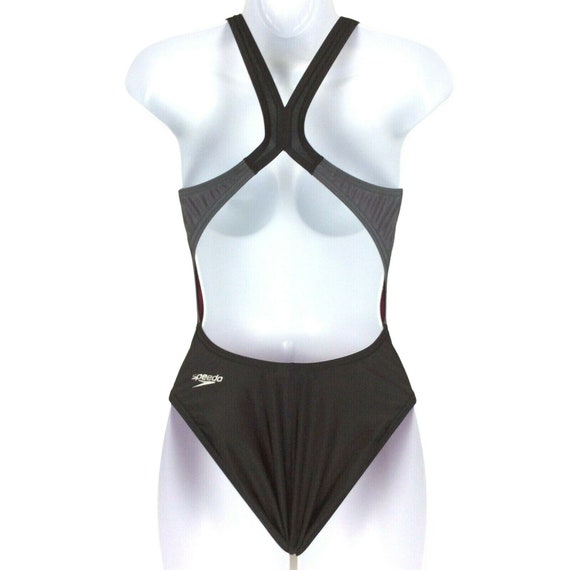 Speedo Pro LT Womens Swimsuit Size 6 Black Pink T… - image 2