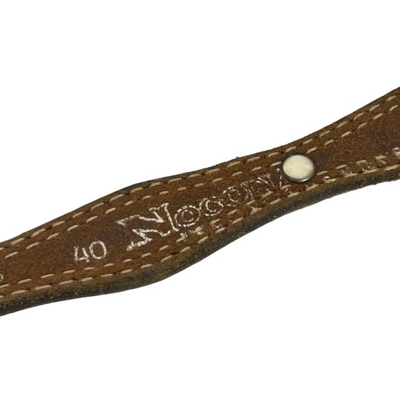 Nocona Mens Western Belt Size 40 Brown Leather Si… - image 7