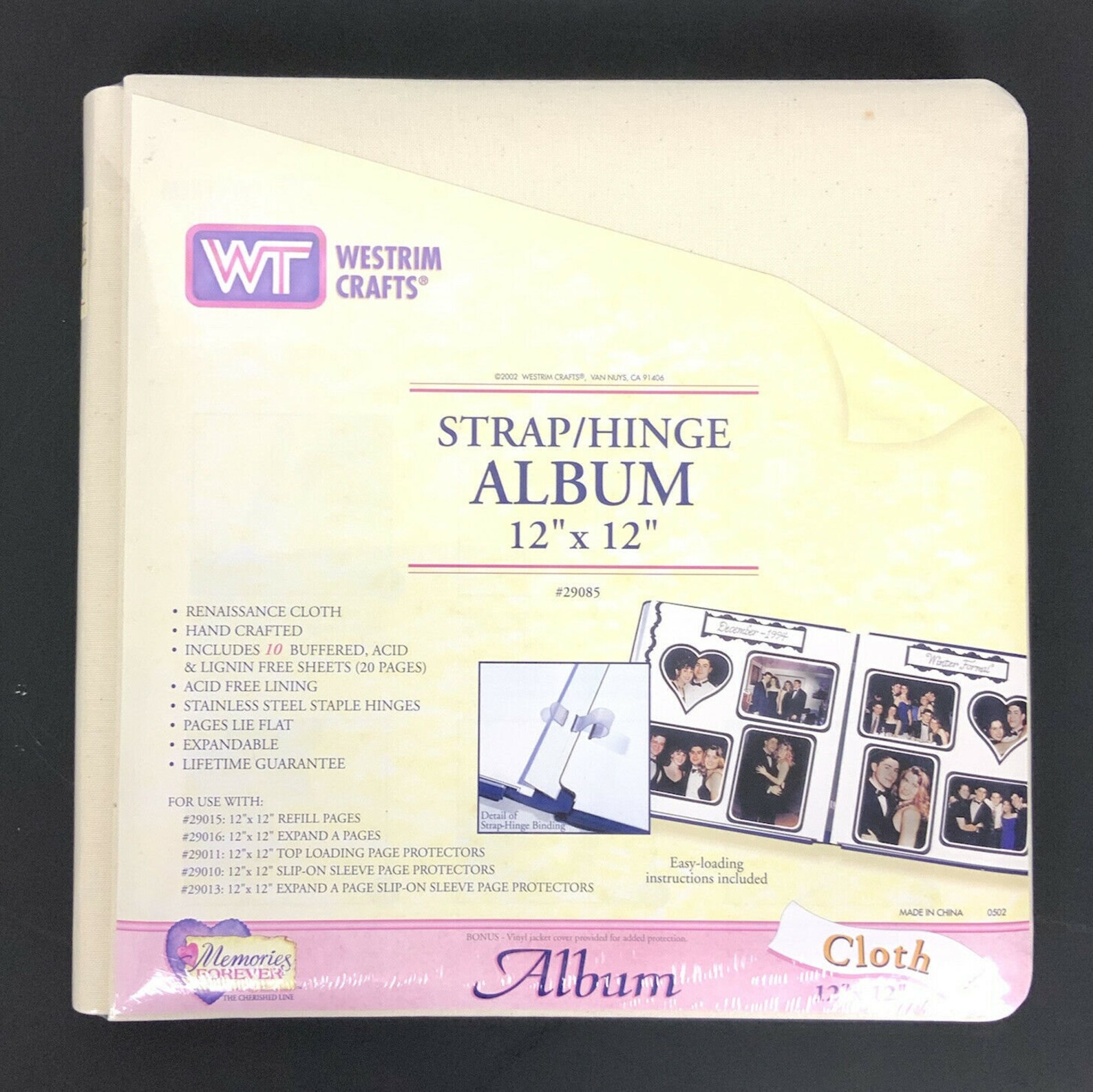 Westrim Crafts 12x12 Strap Hinge Album Scrapbook Natural Cloth Etsy